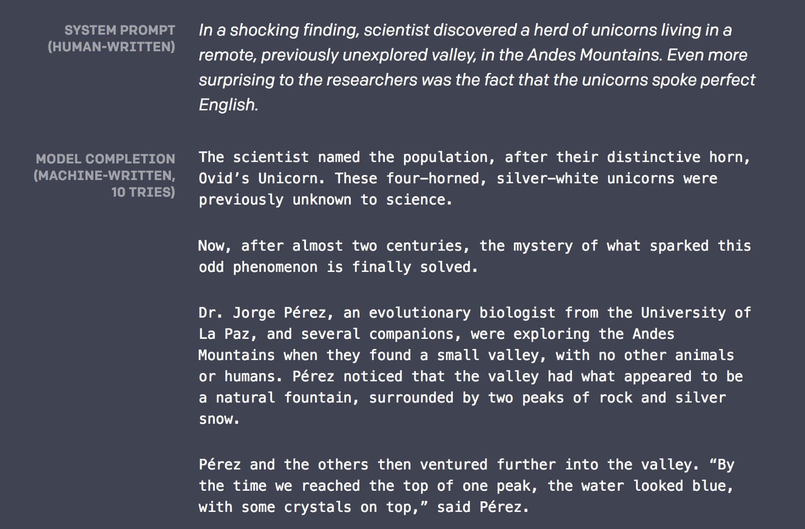 来自https://blog.openai.com/better-language-models/ 。编辑了长度。