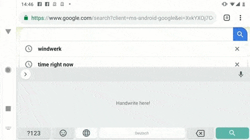 Google 手写输入实例